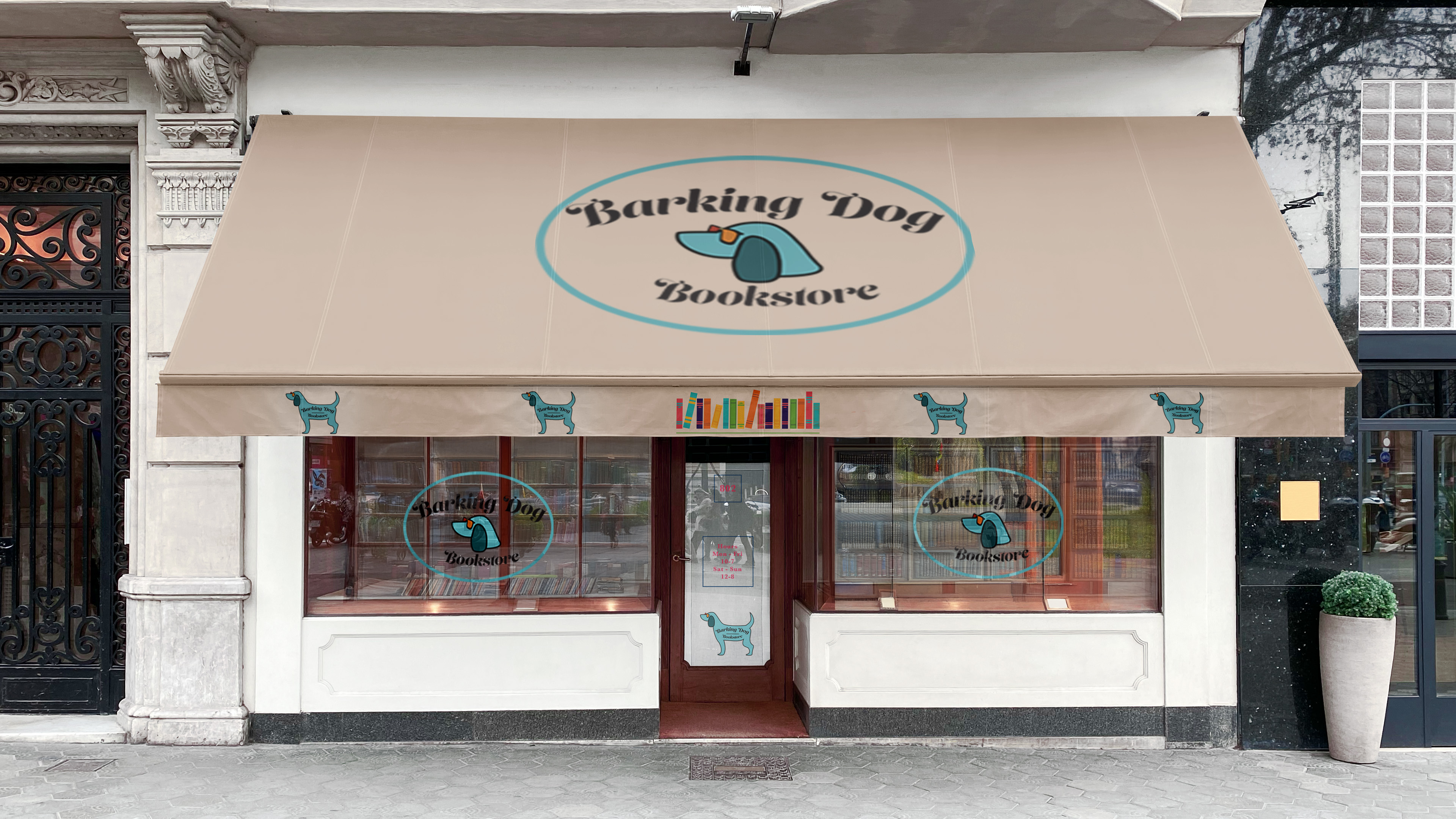 Barking Dog Bookstore - Storefront Mockup