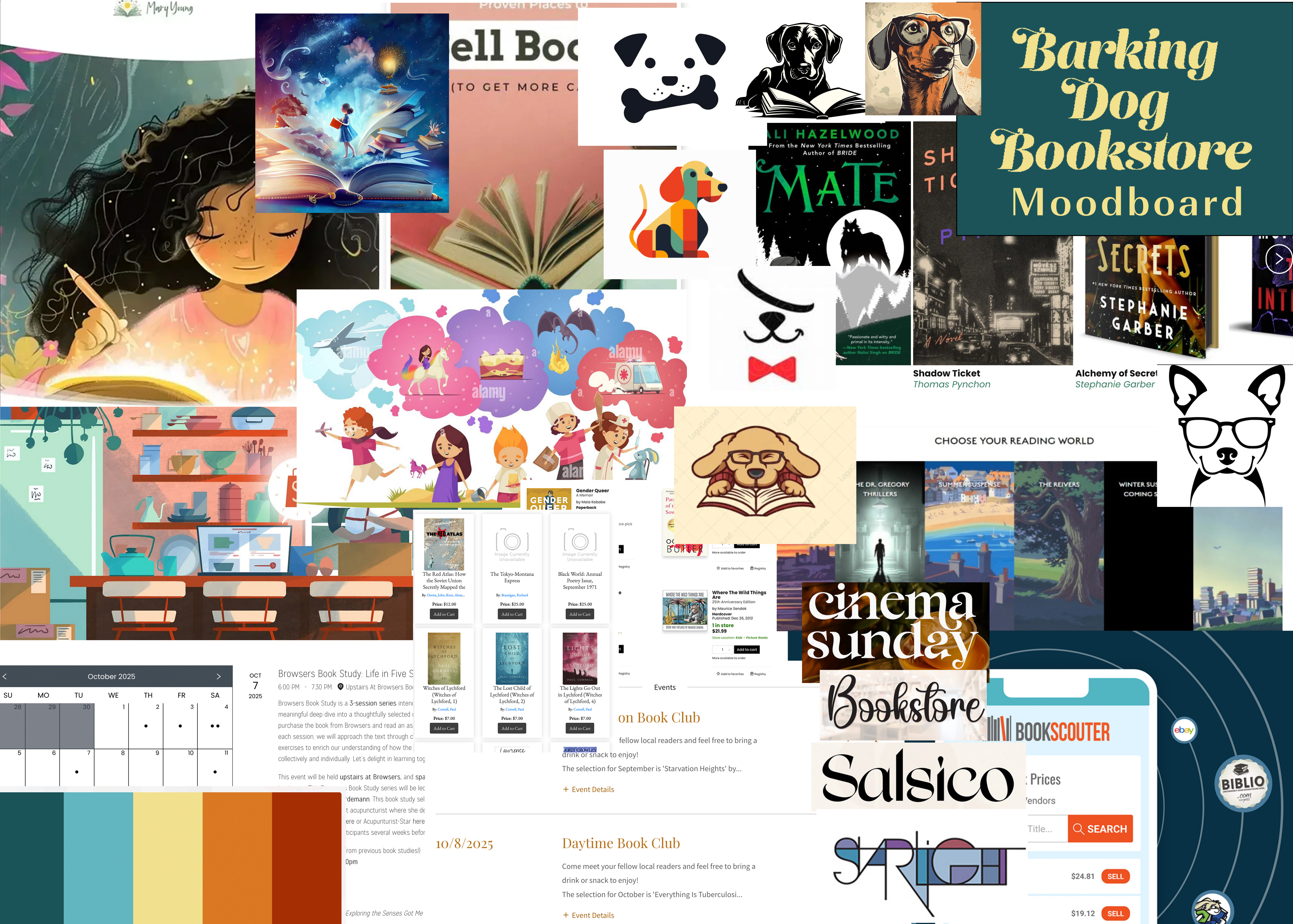 Barking Dog Bookstore - Moodboard