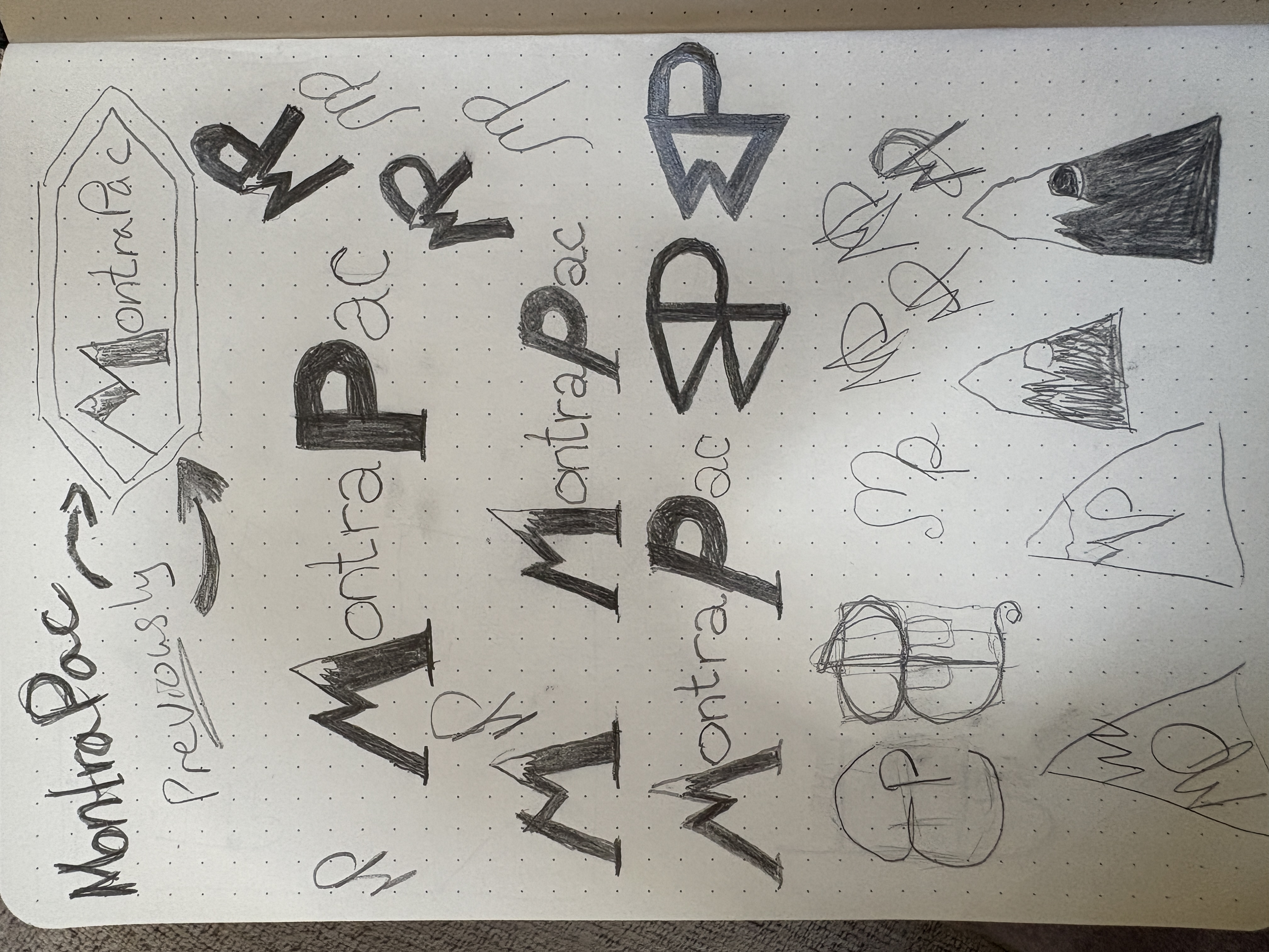 MontraPac - Logo Concept Development Sketches