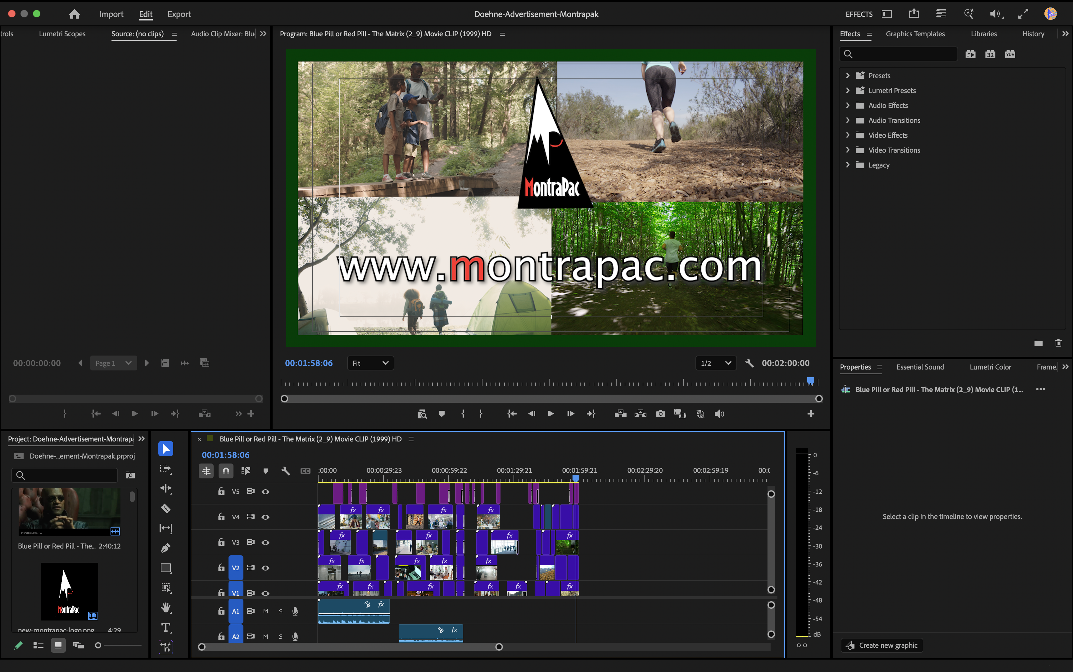 MontraPac - Premiere Pro Screenshot
