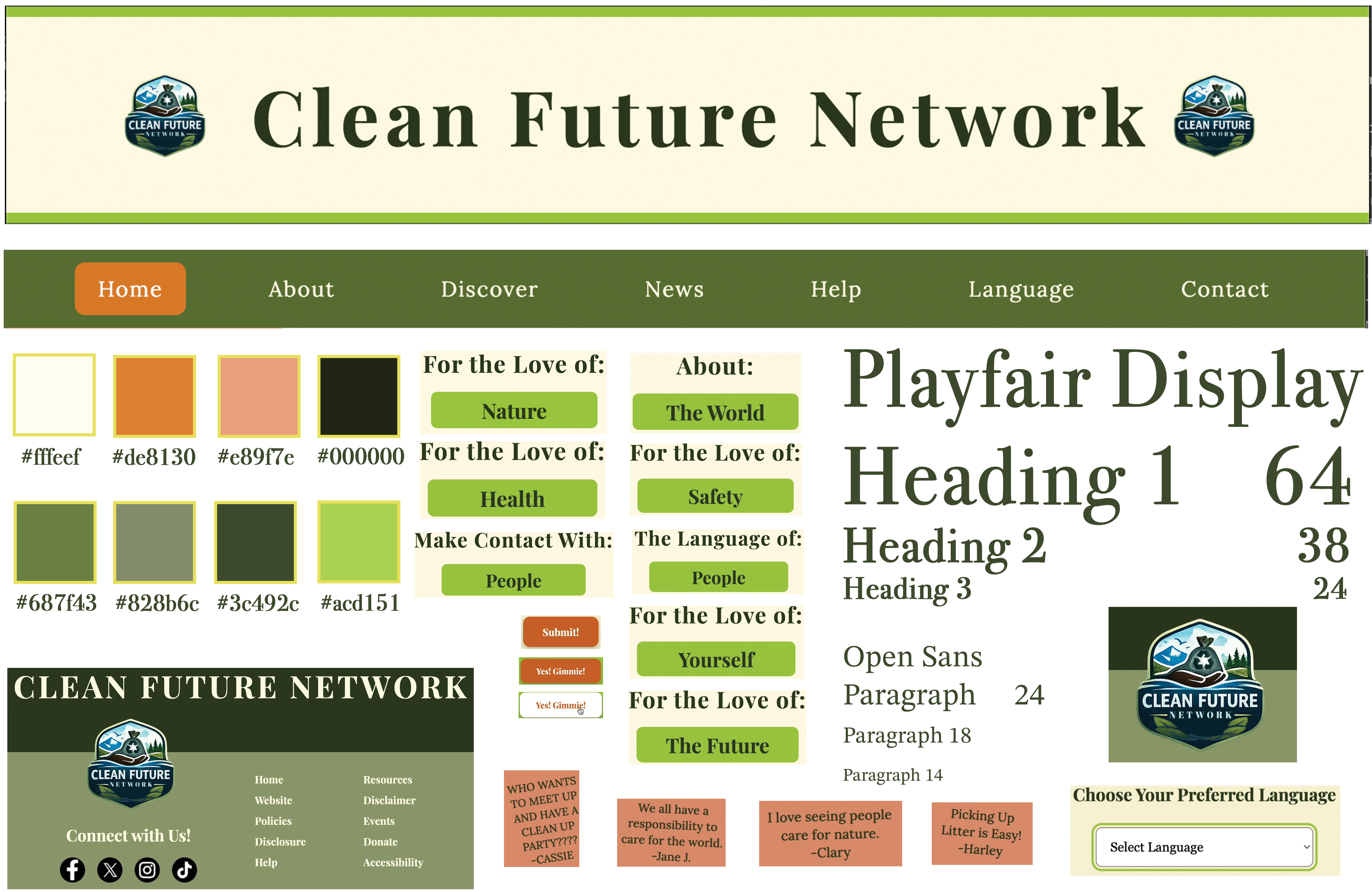 Clean Future Network - Design System