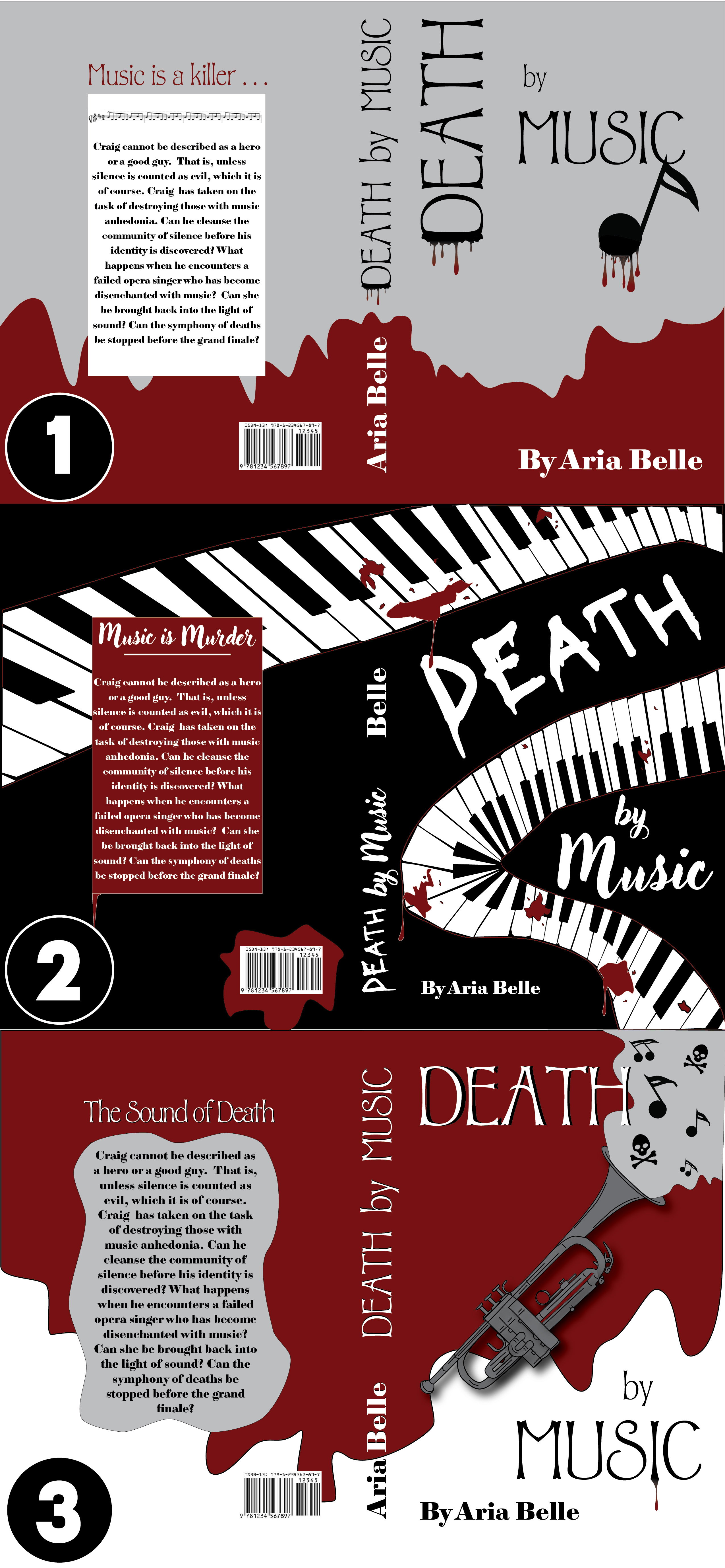 Death by Music - Book Cover Design Options