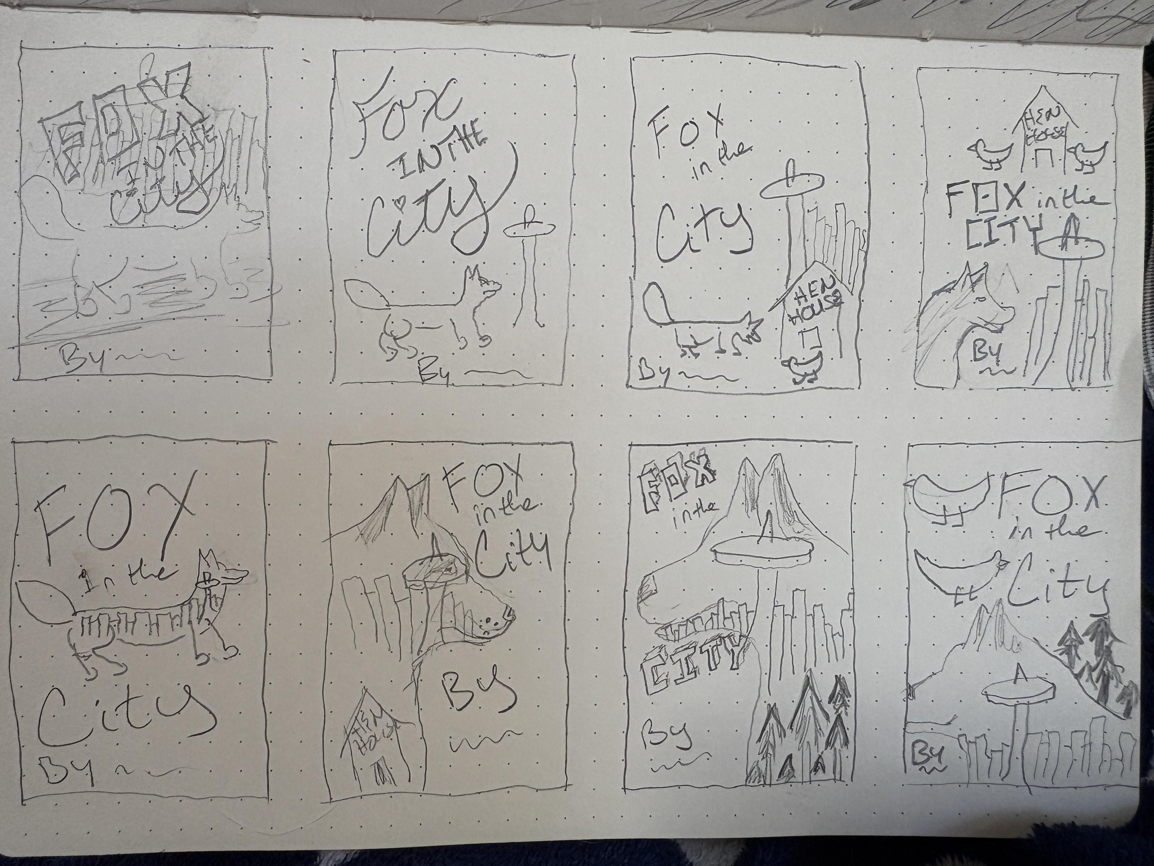 Fox in the City - Cover Concept Sketches