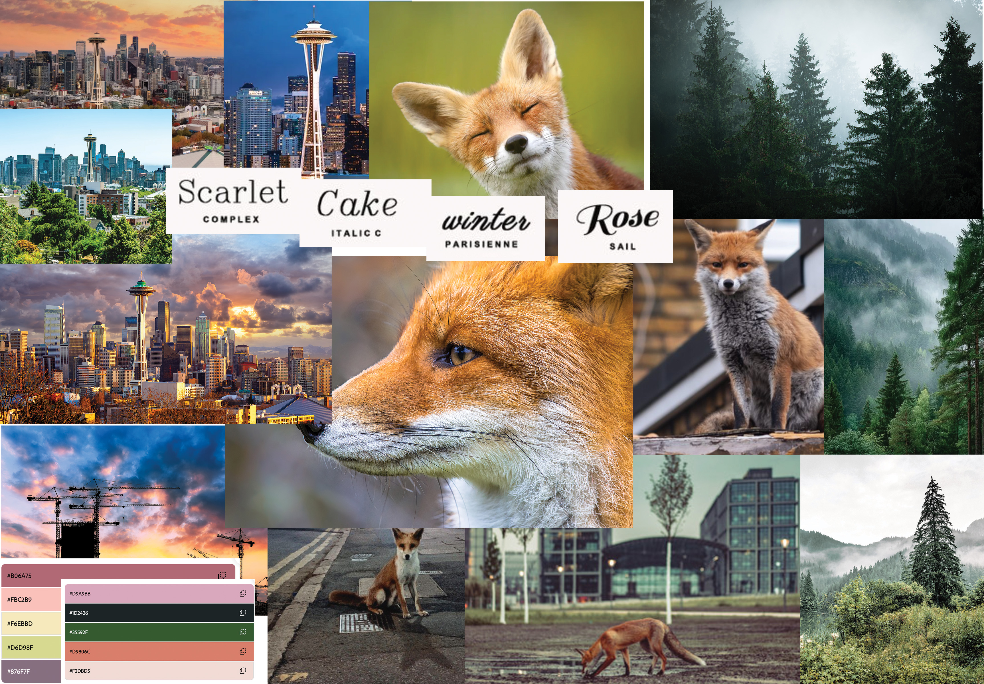 Fox in the City - Visual Development Moodboard