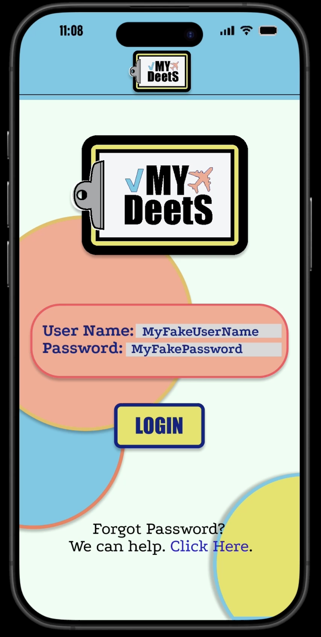 My Deets - App Title Page