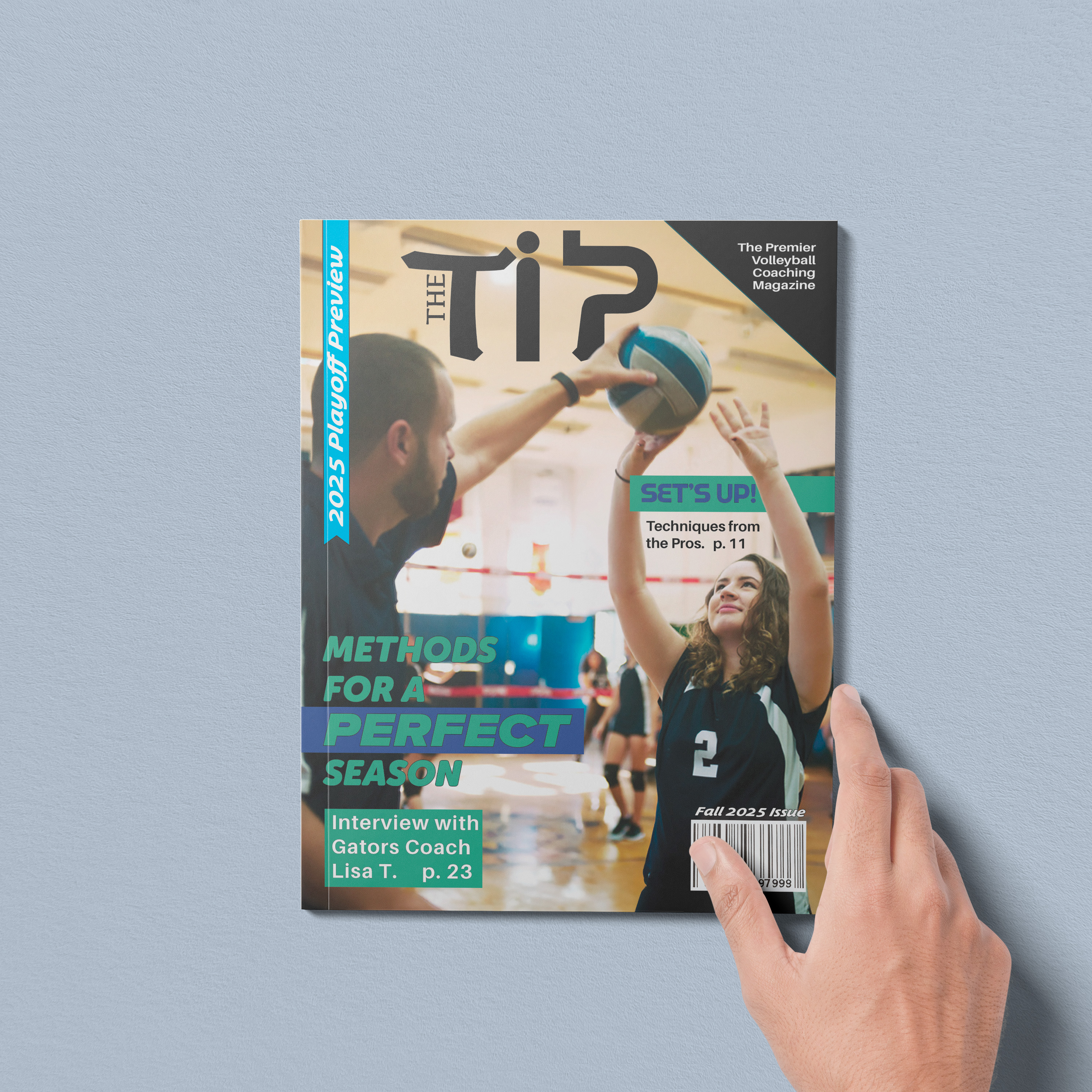 'The Tip: The Premier Volleyball Coaching Magazine' Magazine Cover Mockup