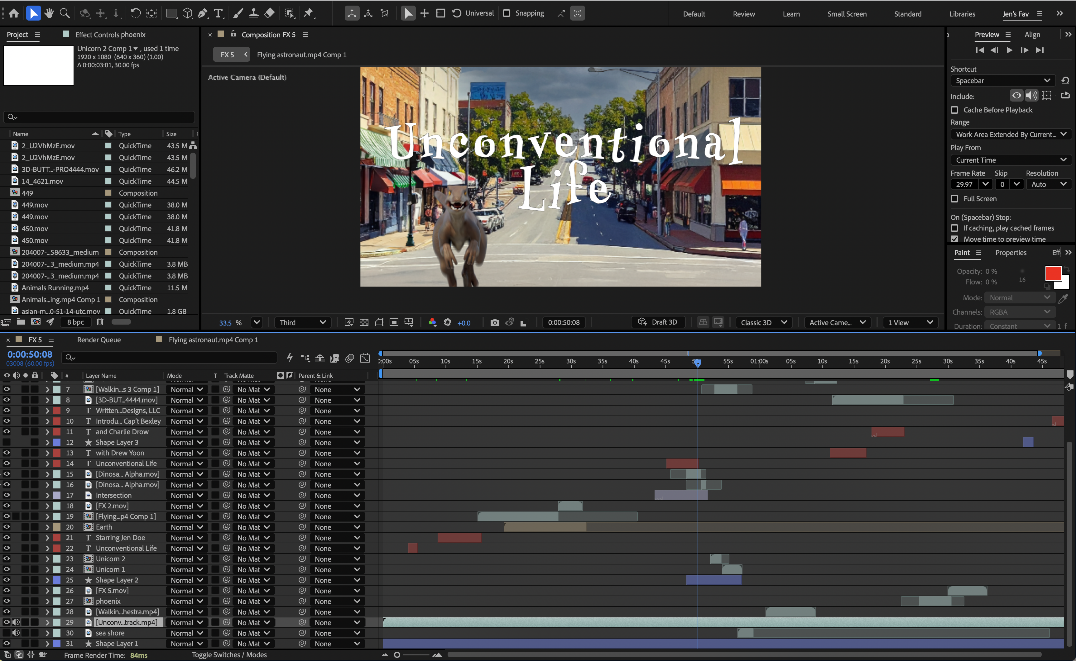 Unconventional Life - After Effects Screenshot