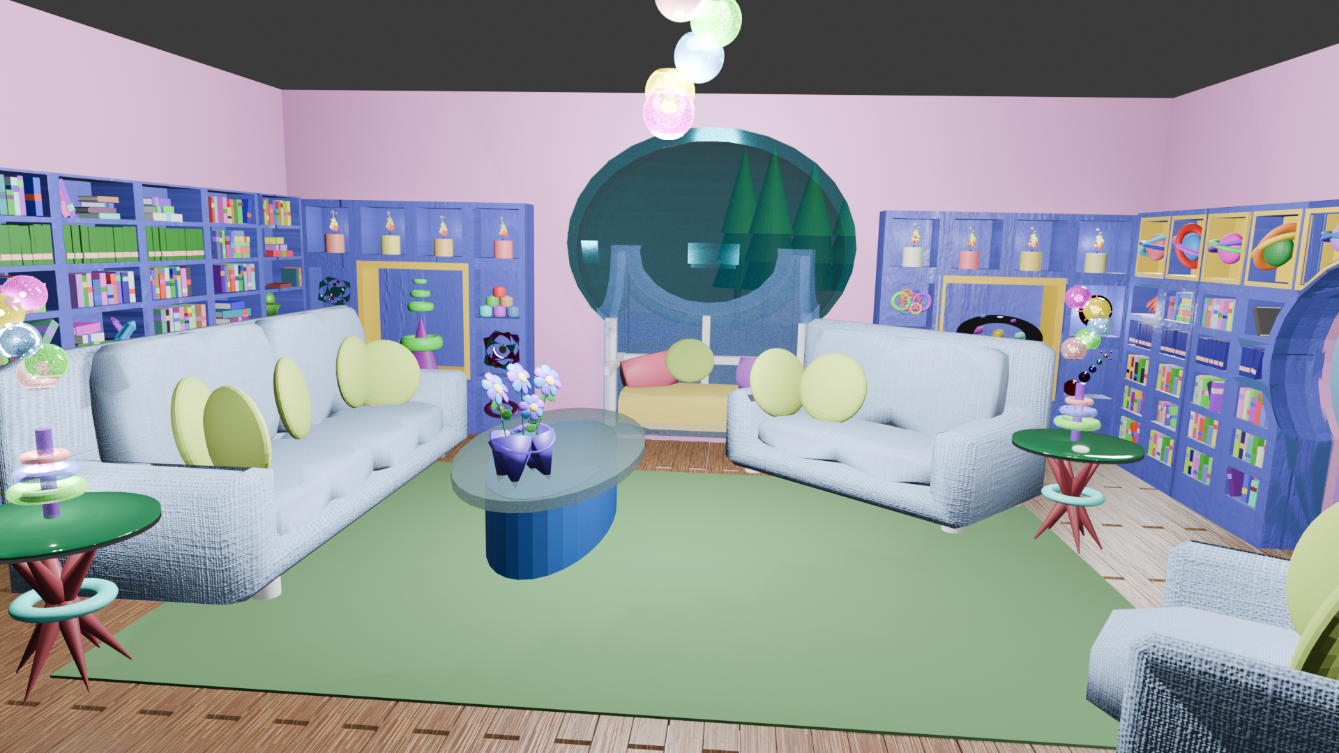 3D Livingroom Library