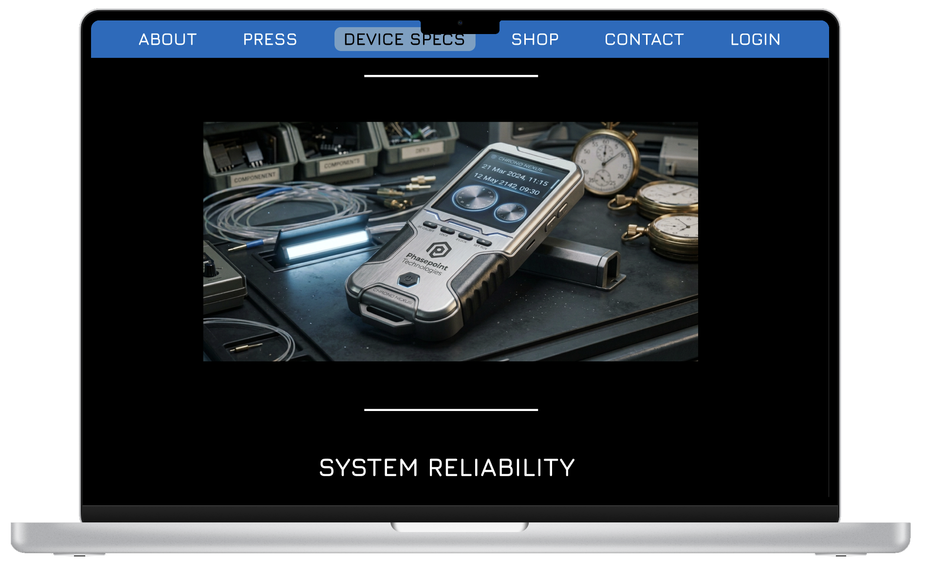 Chrono Nexus device product mockup
