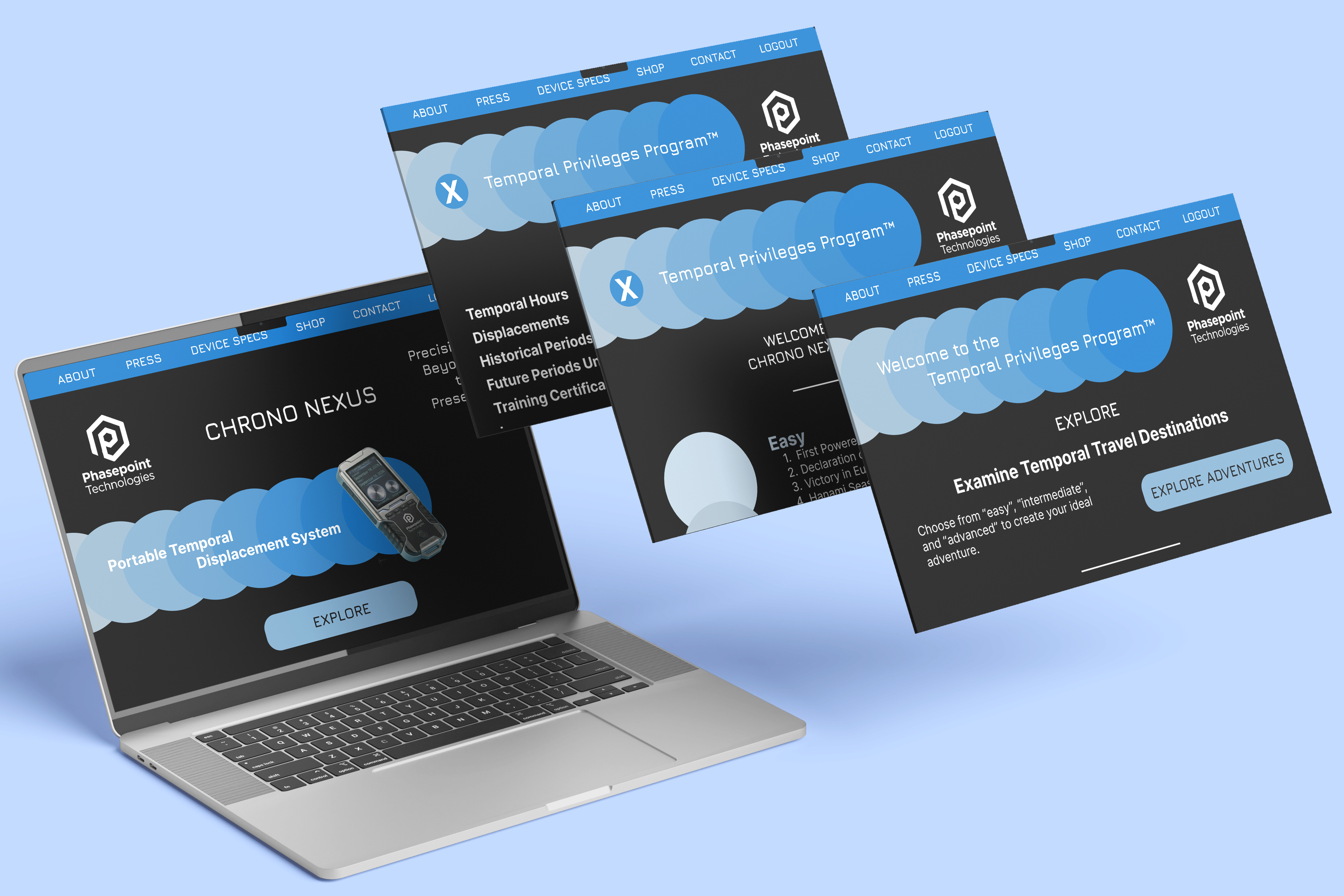 Phasepoint Technologies - Webpage Mockup