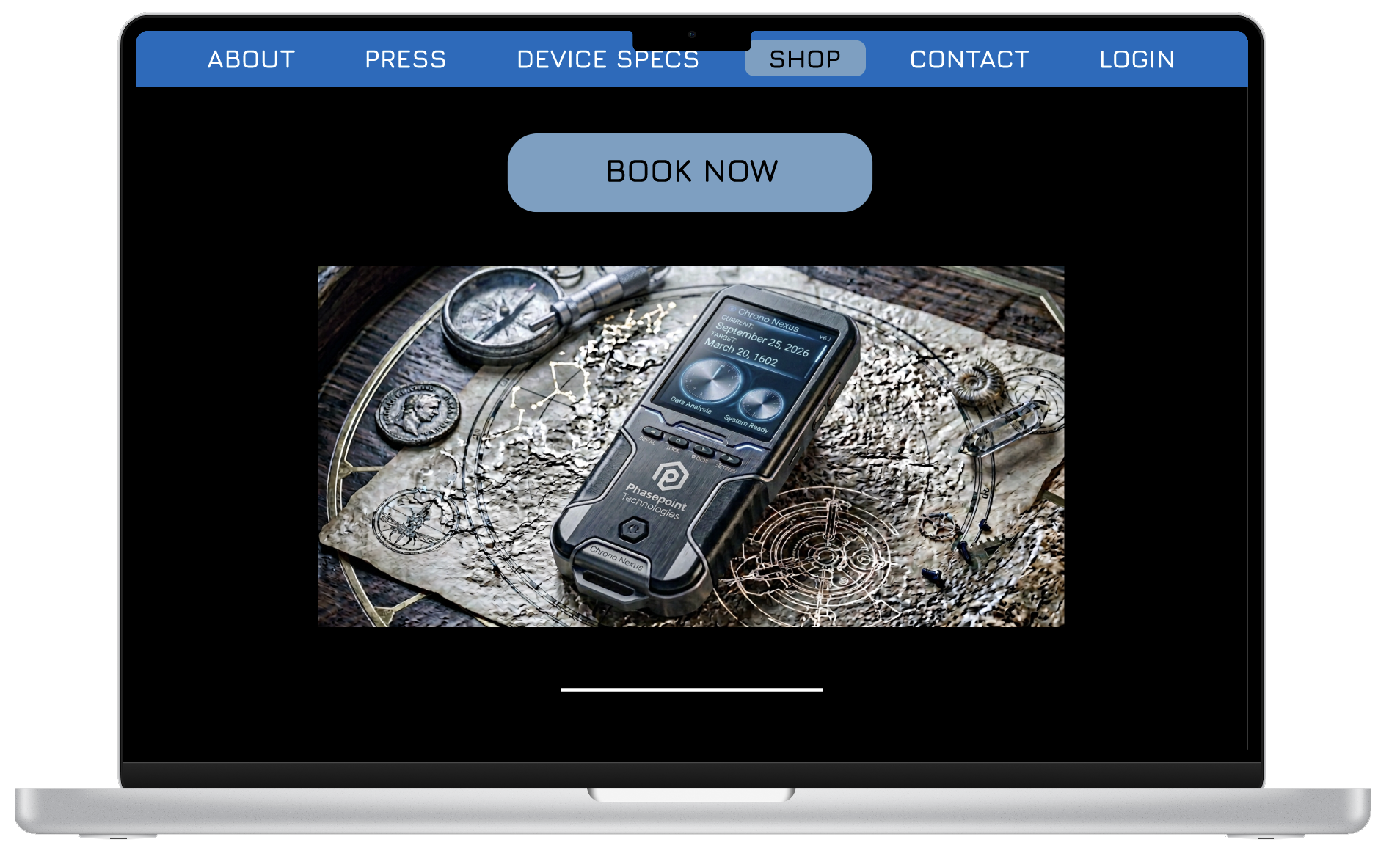 Chrono Nexus device product mockup